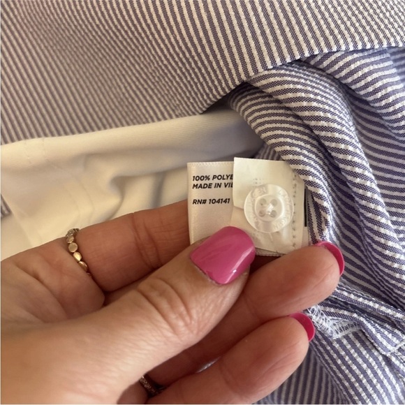 Lady Hagen Lavender Stripe Seersucker Golf Skort Size 10 - Picture 9 of 12